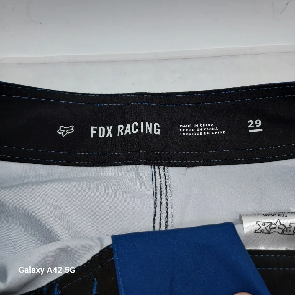Fox Racing Mens Blue Graphic Board Shorts Swim Trunks Size 29 24842-202